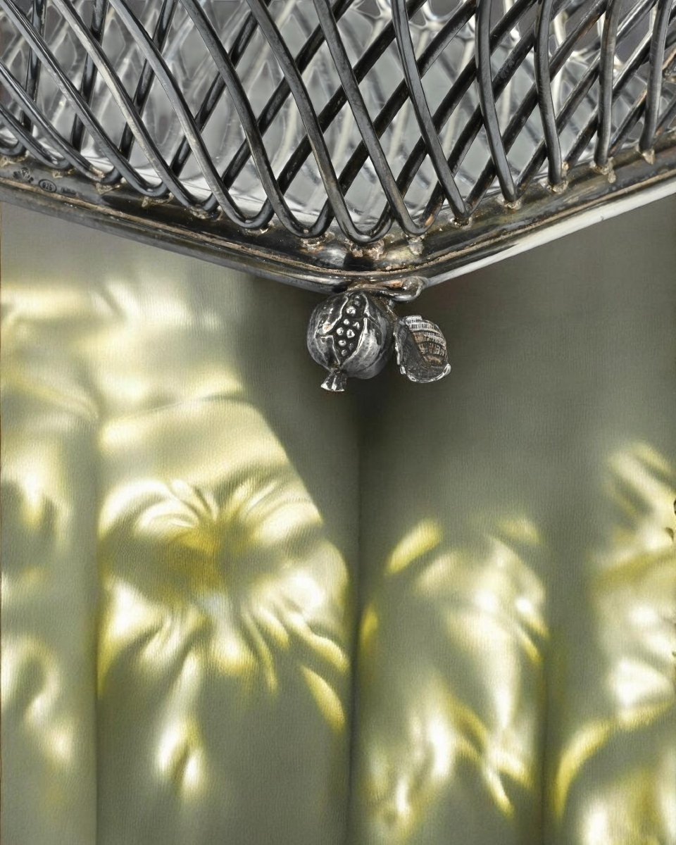 Cestino Per il Pane In Argento Sterling - Italia XX Secolo-photo-4